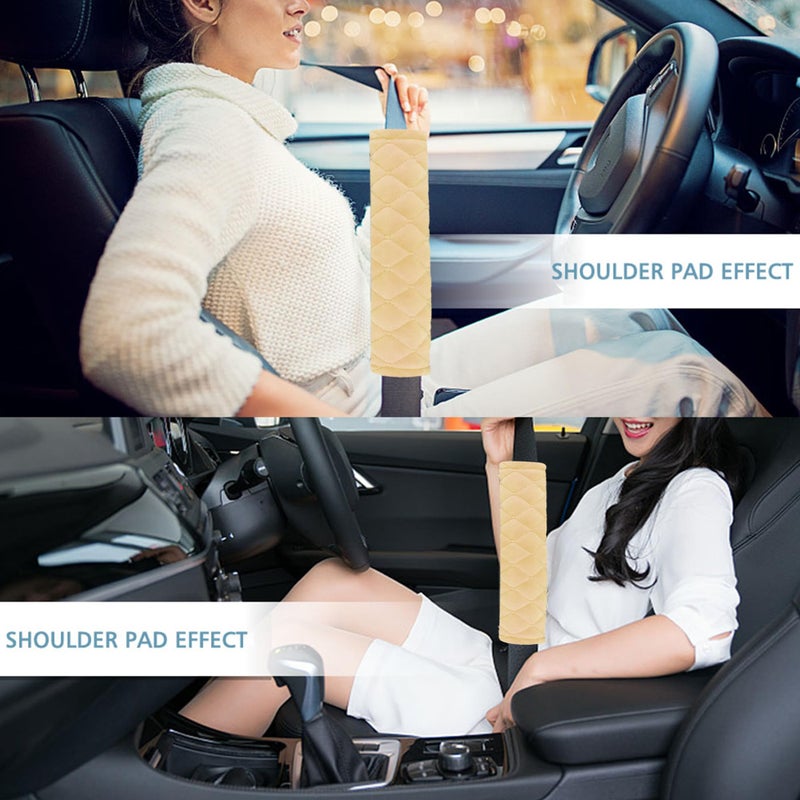 MOONET Auto Seat Belt Shoulder Protector Harness Pad, Soft Skin-Friendly Universal Seatbelt Cover for More Comfortable Driving, Multipurpose for Handbag Carmera Backpack Straps,2pc(Gray) - Image 4